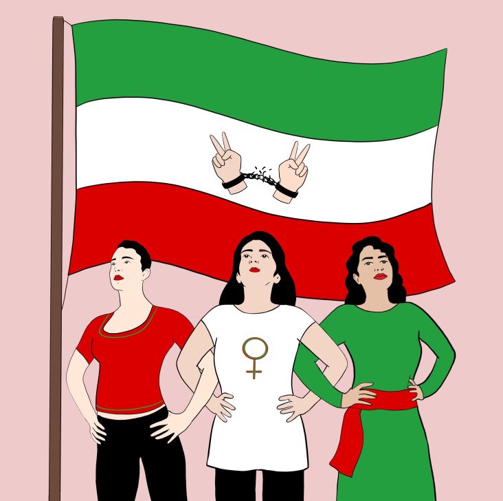 Roshi插图支持伊朗妇女